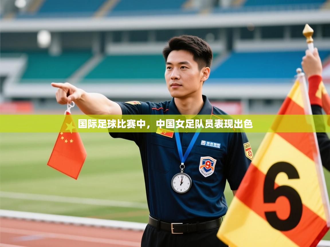 国际足球比赛中，中国女足队员表现出色